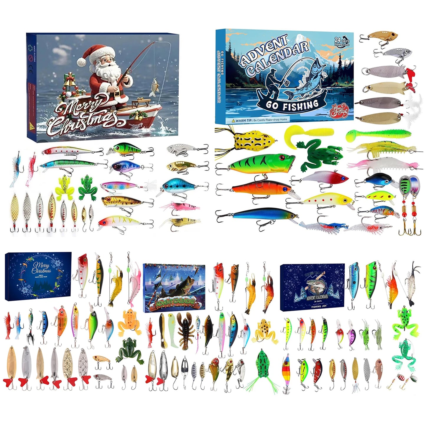 Fishing Advent Calendar 24 Days Fishing Lures Set