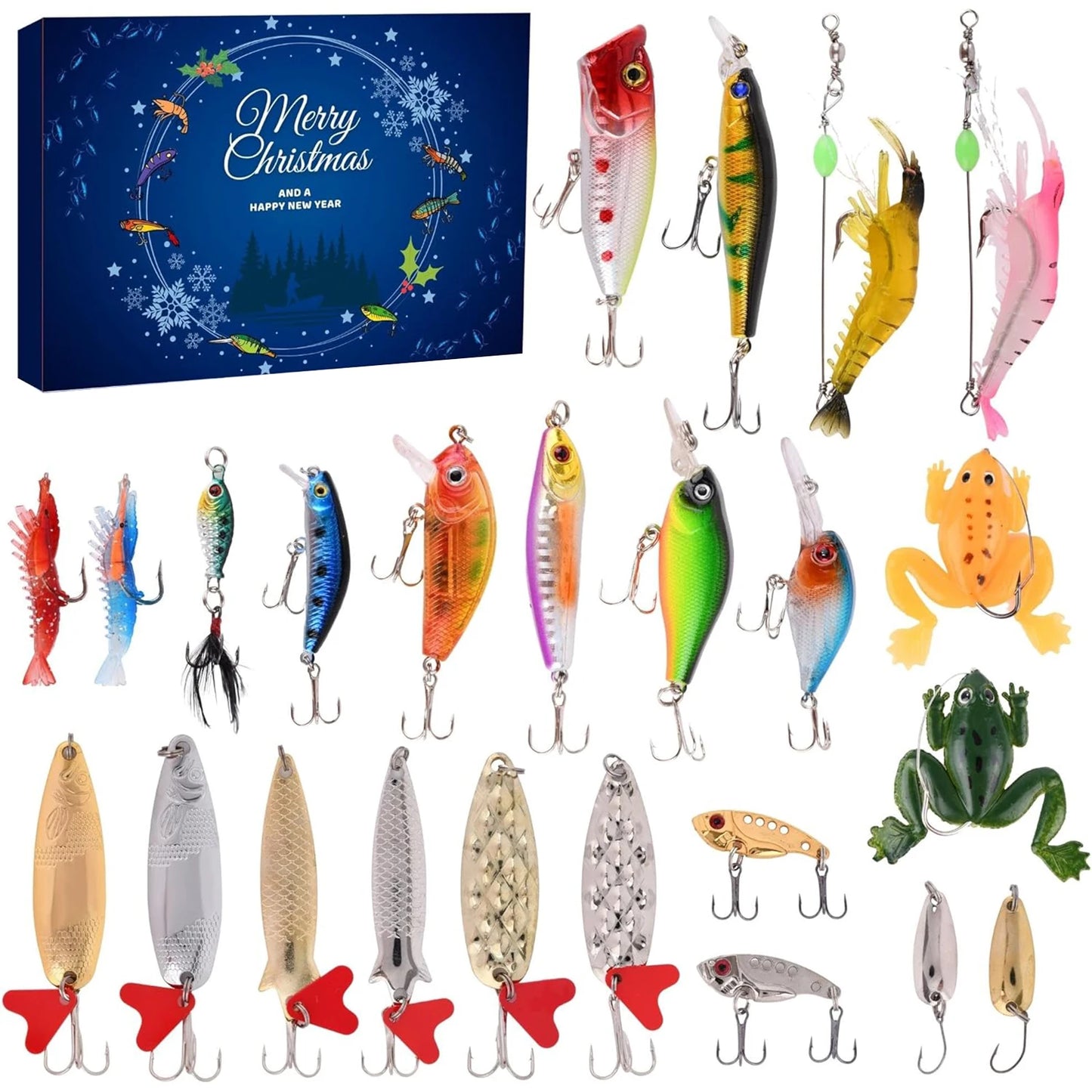 Fishing Advent Calendar 24 Days Fishing Lures Set